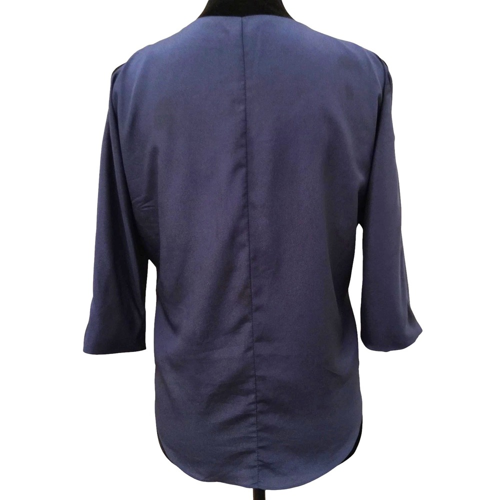 Anthropologie Sparkle & Fade Womens Dolman Top Size Small Blue Cold Shoulder - Picture 7 of 10